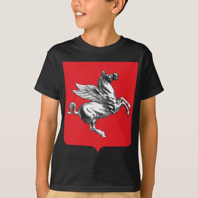 Tuscany (italien) vapensköld tee shirt (Framsida)
