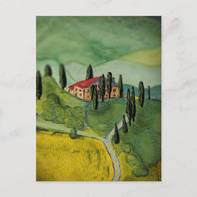 Tuscany italien vykort (Framsida)