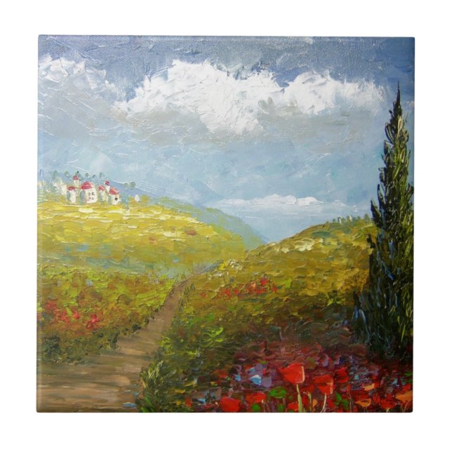 Tuscany italienareby kakelplatta (Framsidan)