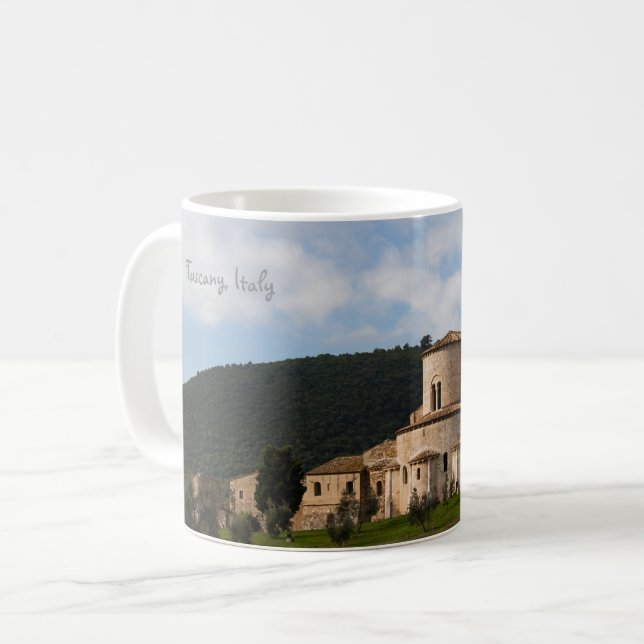 Tuscany italienbygd landskap huset kaffemugg (Framsida vänster)