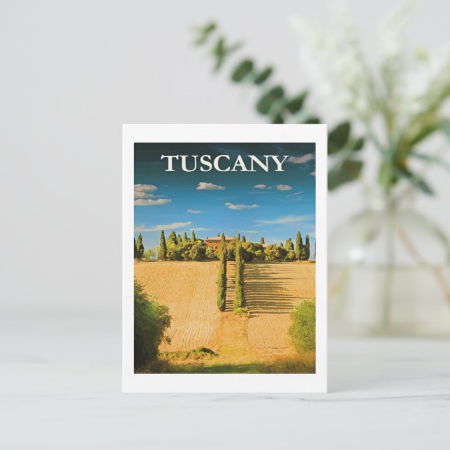 Tuscany, Italy travel poster Vykort (Stående Fram)