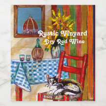 TUSCANY KITCHEN CAT,SUNFLOWERS VIN GLASSES