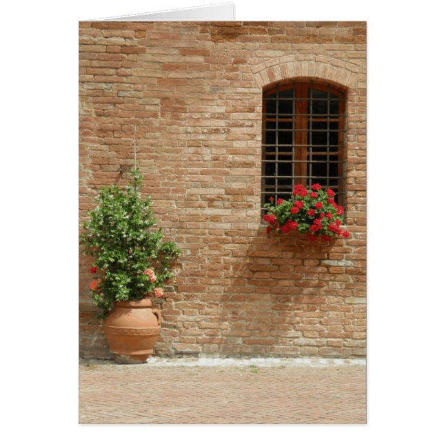 Tuscany krukväxter hälsningskort (Framsidan)