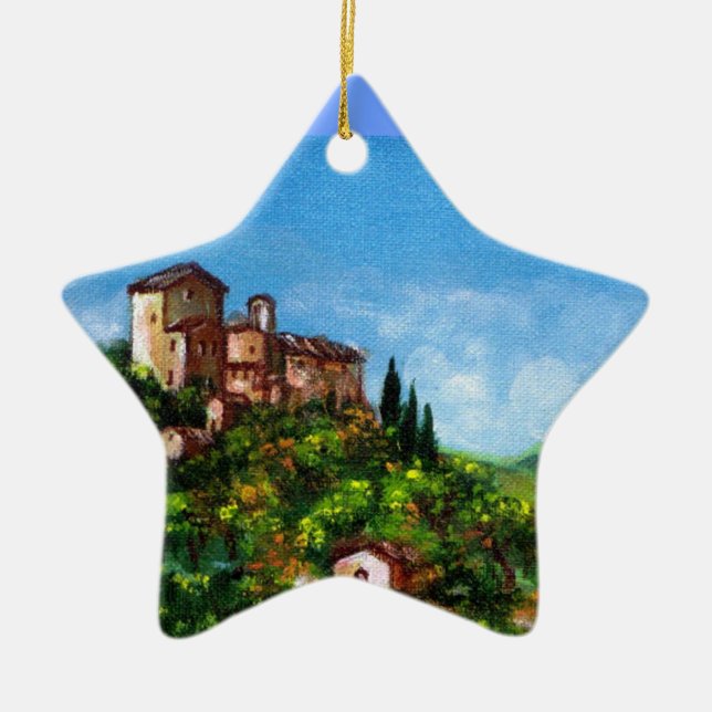 TUSCANY LANDSCAPE 3 JULGRANSPRYDNAD KERAMIK (Framsidan)