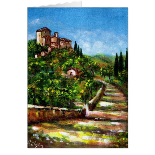 TUSCANY LANDSCAPE HÄLSNINGSKORT (Framsidan)