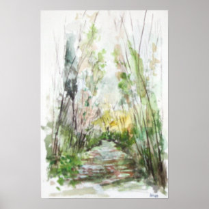 TUSCANY LANDSCAPE IN FOG POSTER