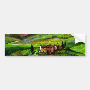 TUSCANY LANDSCAPE MED GRÖNT BACKE BILDEKAL