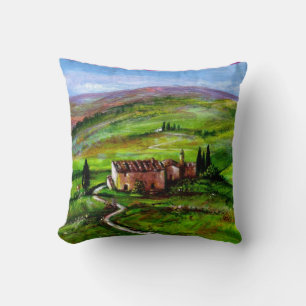 TUSCANY LANDSCAPE MED GRÖNT BACKE KUDDE