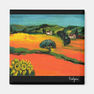 TUSCANY LANDSCAPE MED SUNFLÖDEN MAGNET