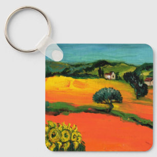 TUSCANY LANDSCAPE MED SUNFLÖDEN NYCKELRING