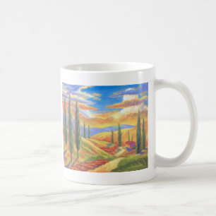 Tuscany landskap mång- målning - kaffemugg