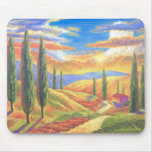 Tuscany landskap mång- målning - musmatta