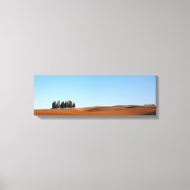 Tuscany-landskap med cypresses panorama canvas (Framsida)