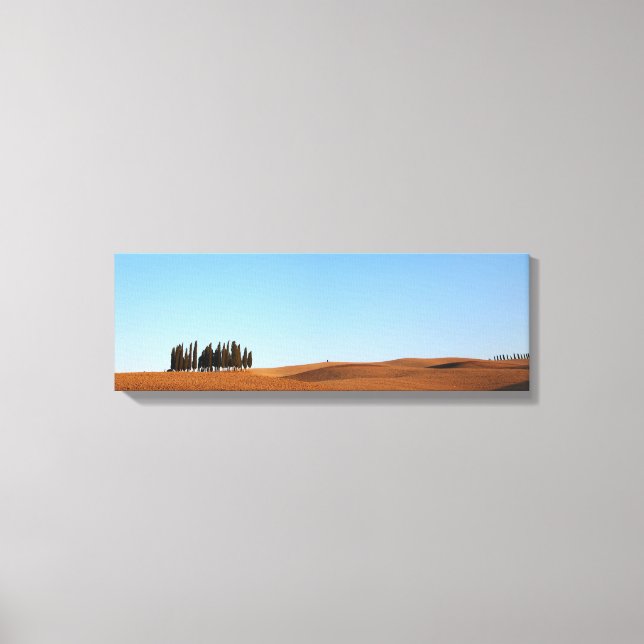 Tuscany-landskap med cypresses panorama canvas (Framsida)