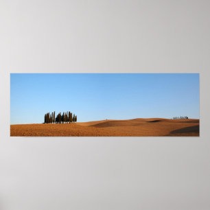 Tuscany landskap med cypressespanoramaaffischen poster