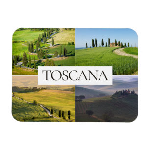 Tuscany landskap reser fotocollage magnet