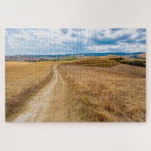 Tuscany-landskapet längs Via Francigena, italien