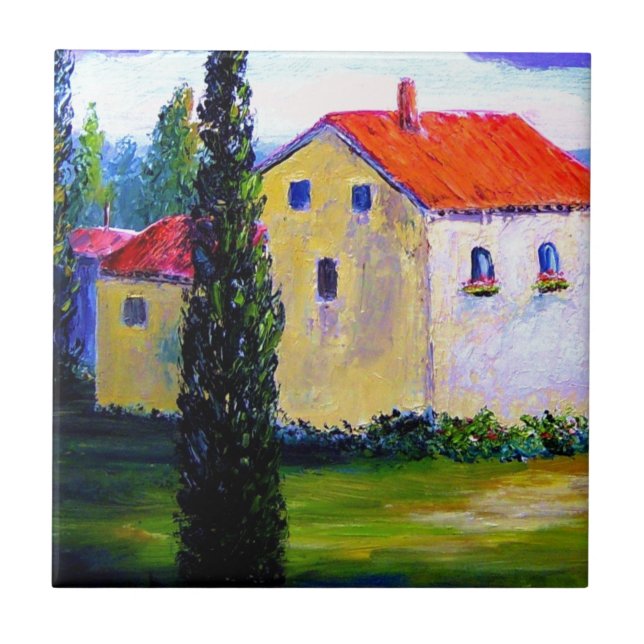 Tuscany lantgårdhus kakelplatta (Framsidan)