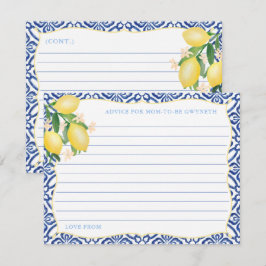 Tuscany Lemons Boy Shower Advice for Mamma Card Inbjudningar