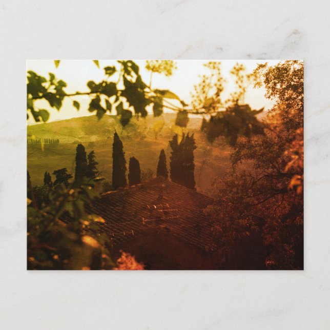 Tuscany sunset vykort (Framsida)