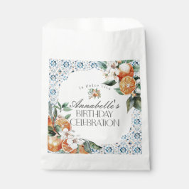 Tuscany Tile Citrus Orange Födelsedagsfest Dessert