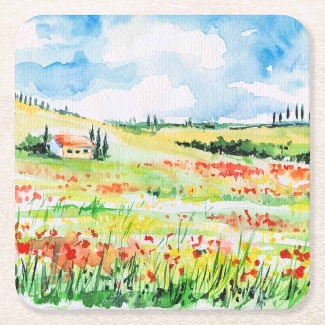 Tuscany Underlägg Papper Kvadrat (Framsidan)