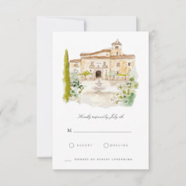 Tuscany Watercolor Italienska OSA kort