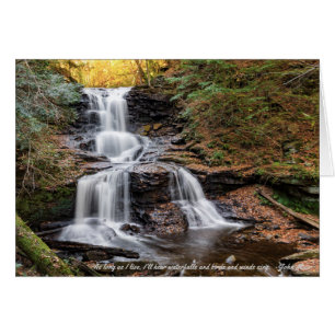 Tuscarora Falls på Ricketts Glen Note Card Hälsningskort