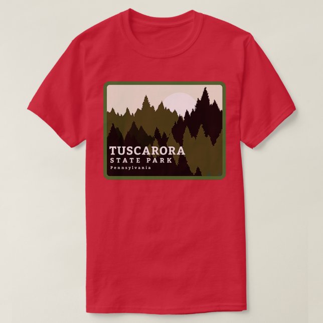 Tuscarora State Park Pennsylvania Skog Soluppgång T Shirt (Design framsida)
