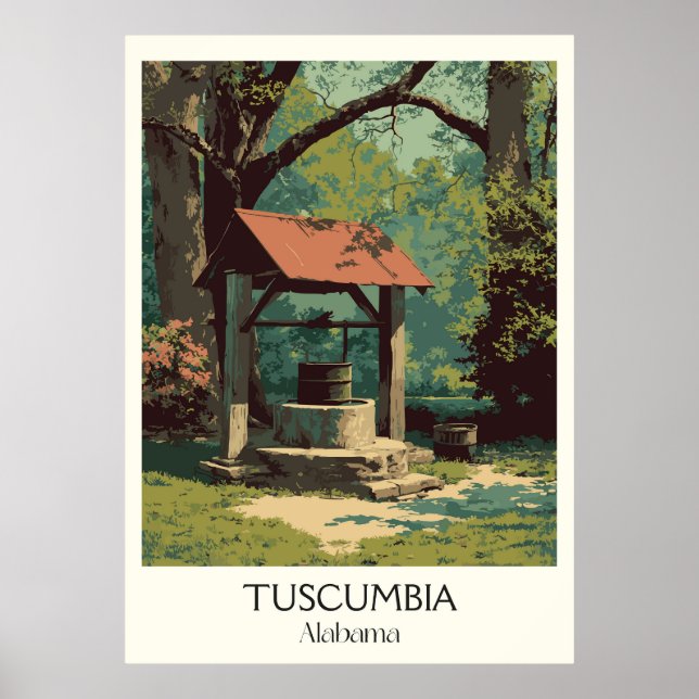 Tuscumbia Alabama Wishing Well Poster (Framsidan)
