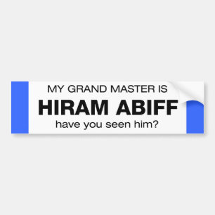 Tusen dollar ledar- Hiram Abiff Bildekal