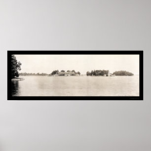 Tusen foto 1909 för öar NY Poster