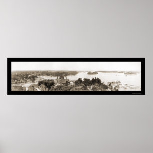Tusen foto 1912 för öar NY Poster