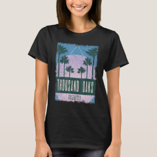 Tusen Oaks Kalifornien CA Vintage Vaporwave Retro T Shirt