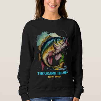 Tusen öar New York Fiskeutflykt Fiskarutrustning T Shirt