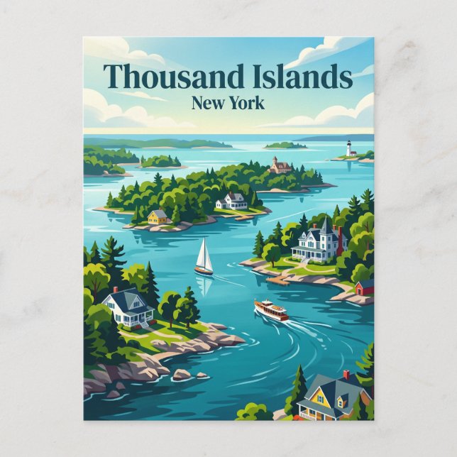 Tusen öar, New York Vykort (Framsida)