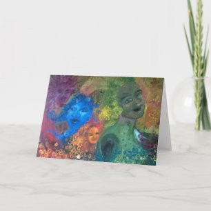 Tusen systrar som skrattar Notecard Kort