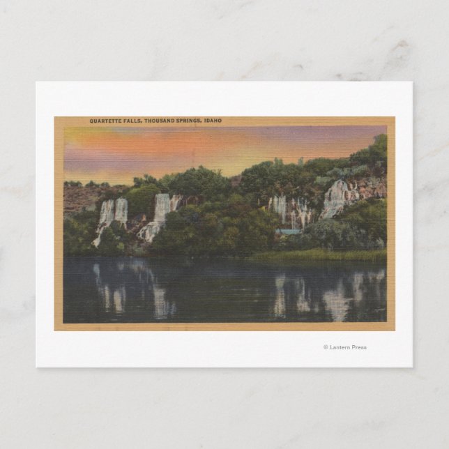 Tusen Vår, IDView of Quartette Falls Vykort (Framsida)