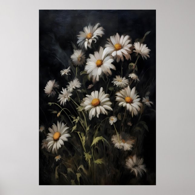 Tusenaffärsblomstermålning, Mörk Akademi, Vintage Poster (Framsidan)