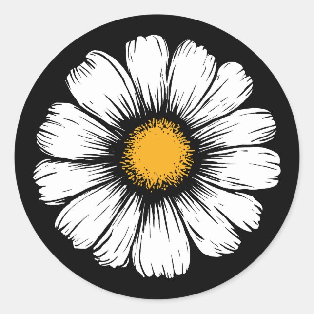 Tusenskönas blomning runt klistermärke (Framsida)