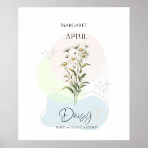 Tusenskönas födelsedagsblomma för April Poster
