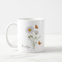 Tusenskönas födelsemånadsblomma kaffemugg