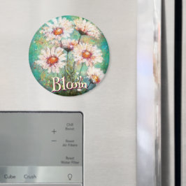 Tusenskönas Impressionistiska Blommiga Turkos Pers Magnet