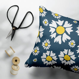 Tusenskönemönster, blomster Mönster, Vita tusenskö Prydnadskudde
