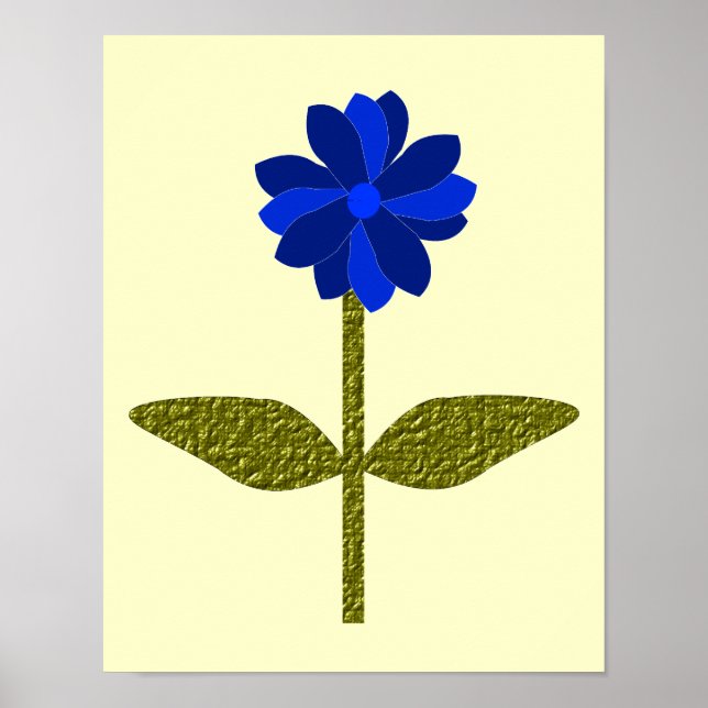 Tusenskönhet Oceanblåtryck Poster (Framsidan)