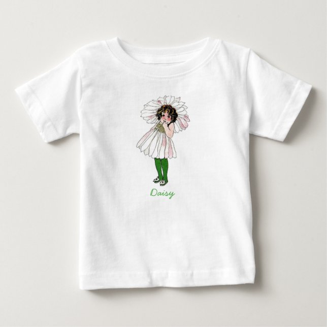 Tusenskönhet Söt Liten Tjej Blomma Barn Blommig Vi T-shirt (Framsida)