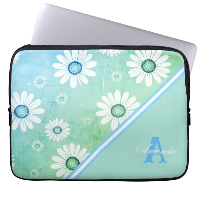 Tusenskönor blommar: minimalistiskt blommönster laptop fodral (Framsidan)