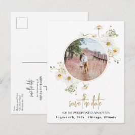 Tusenskönor blommar spara datum fotokort meddelande vykort