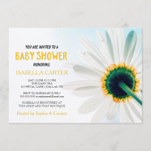 Tusenskönor Gul Baby Shower Inbjudningar