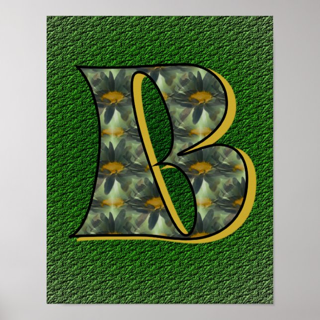Tusenskönor Monogram initial B Poster (Framsidan)